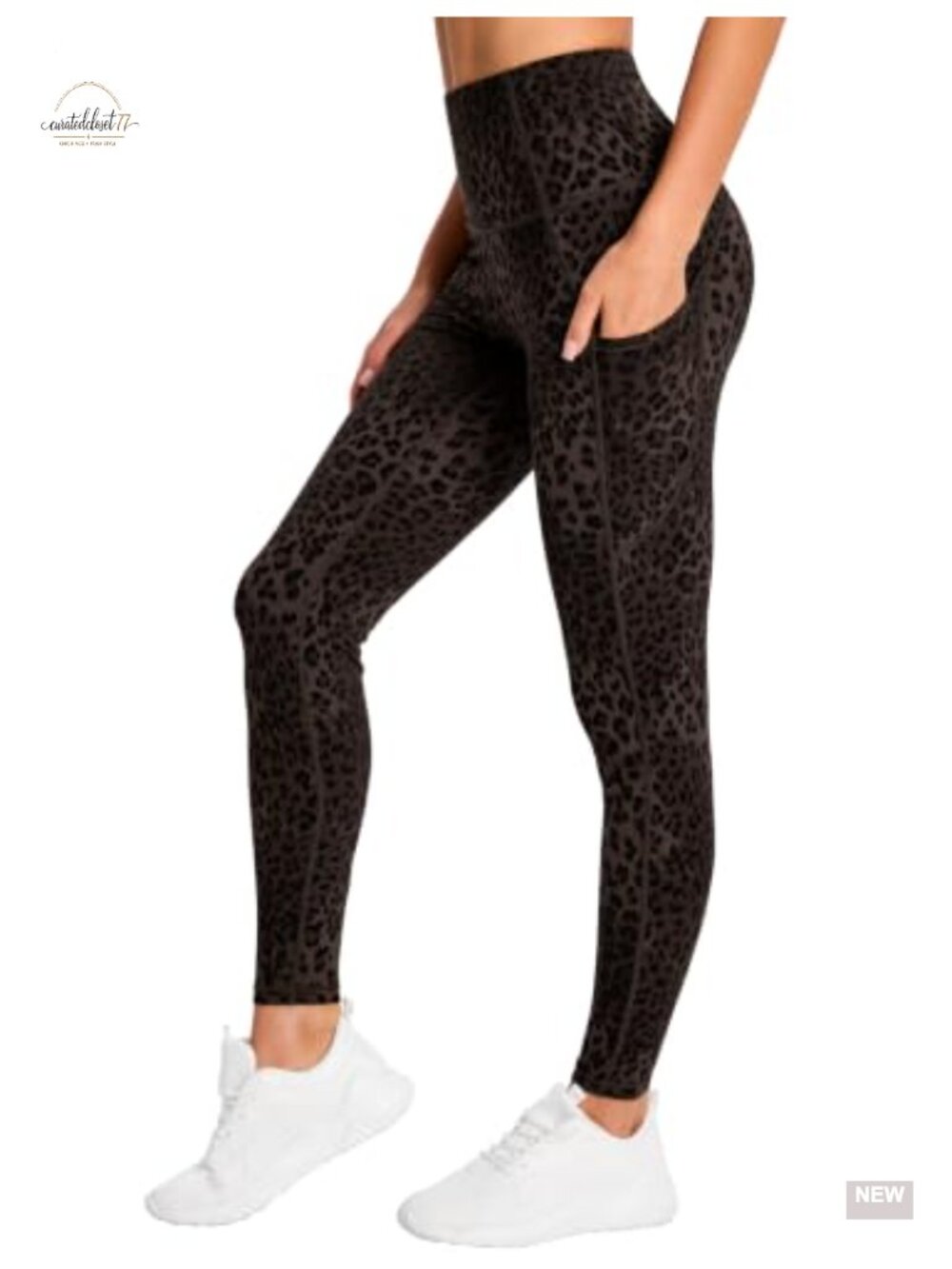 Women's Thick High Waist Yoga Pants Workout Leggings with Side Pockets